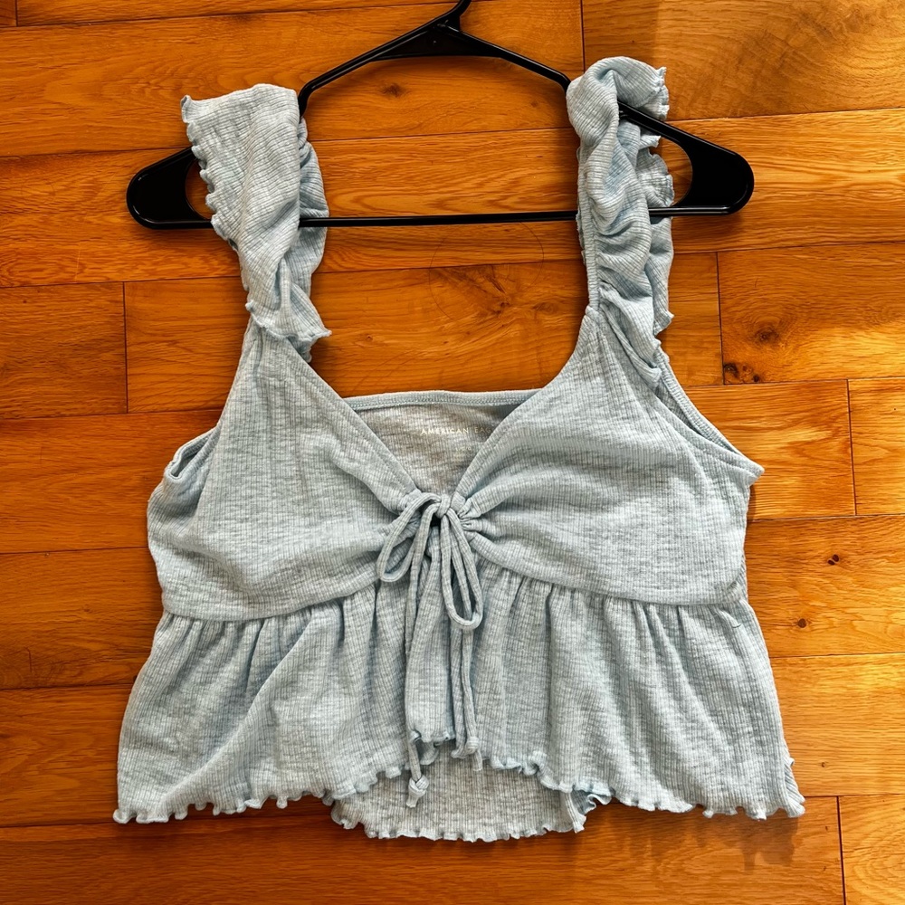 V-neck Keyhole Crop Tank